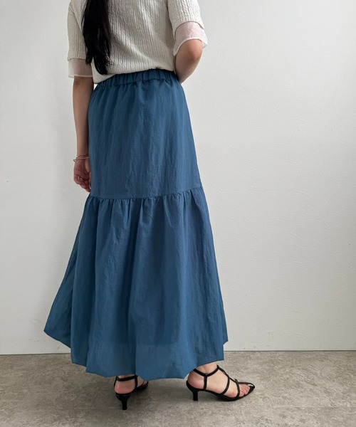 LHELBIE（レルビエ）の「シアーバルーンスカート（スカート・レディース・ブラック/ブルー/イエロー・M）」の5枚目の写真