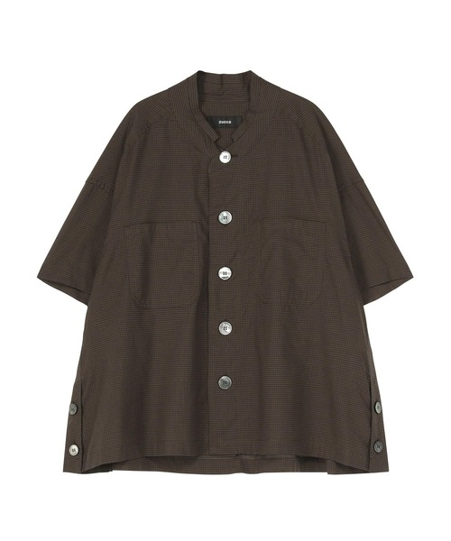 ZUCCa(ズッカ)の「COTTON SILK GINGHAM CHECK / シャツ(シャツ/ブラウス・レディース・ブラック/ダークグレー・M size/X-LARGE)」の2枚目の写真