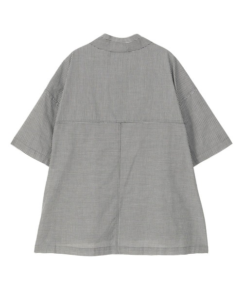 ZUCCa(ズッカ)の「COTTON SILK GINGHAM CHECK / シャツ(シャツ/ブラウス・レディース・ブラック・M size)」の7枚目の写真