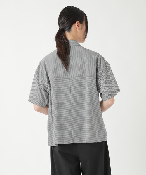 ZUCCa(ズッカ)の「COTTON SILK GINGHAM CHECK / シャツ(シャツ/ブラウス・レディース・ブラック・M size)」の4枚目の写真