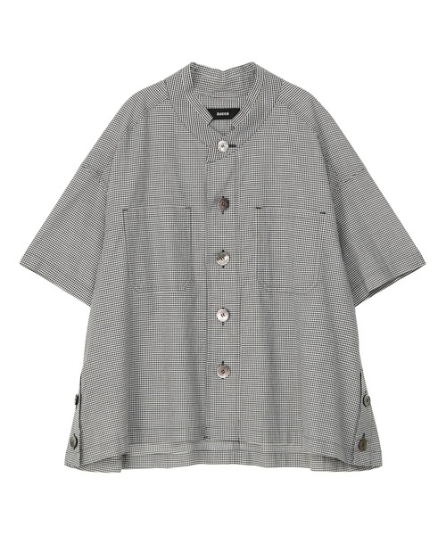 ZUCCa(ズッカ)の「COTTON SILK GINGHAM CHECK / シャツ(シャツ/ブラウス・レディース・ブラック・M size)」の6枚目の写真
