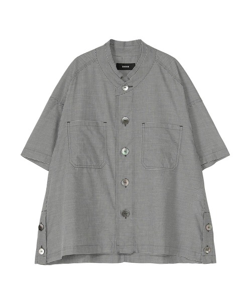 ZUCCa(ズッカ)の「COTTON SILK GINGHAM CHECK / シャツ(シャツ/ブラウス・レディース・ブラック/ダークグレー・M size/X-LARGE)」の8枚目の写真