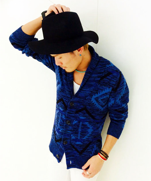 VENCEEXCHANGE(ヴァンスエクスチェンジ)の「オルテガニットショールカーデ (カーディガン/ボレロ・メンズ・ネイビー/グレー・LARGE/MEDIUM/SMALL)」の2枚目の写真