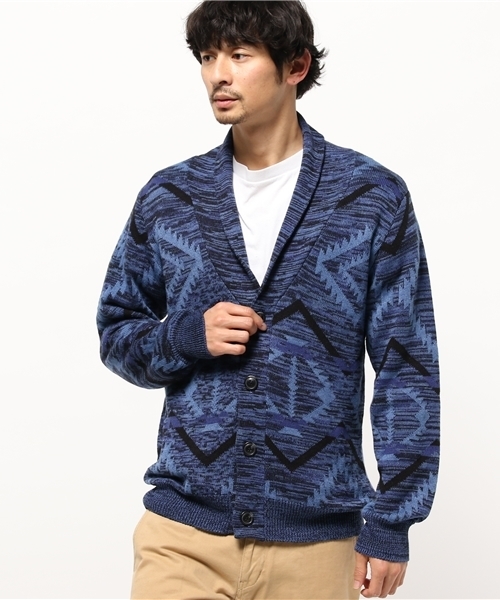 VENCEEXCHANGE(ヴァンスエクスチェンジ)の「オルテガニットショールカーデ (カーディガン/ボレロ・メンズ・ネイビー/グレー・LARGE/MEDIUM/SMALL)」の10枚目の写真