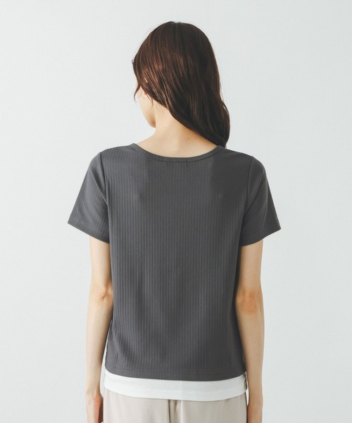 GLOBAL WORK(グローバルワーク)の「フェイクレイヤードヘンリープルオーバー/802017(Tシャツ/カットソー・レディース・チャコールグレー/サックスブルー系3/アイボリー・MEDIUM/LARGE)」の20枚目の写真