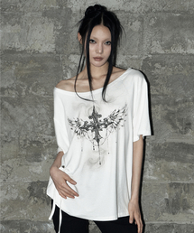 キッチアイレットオーバーサイズTシャツホワイト