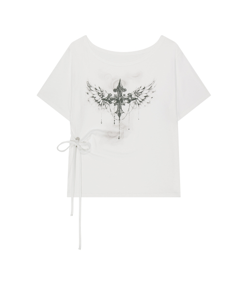 as you are(アズユーアー)の「キッチアイレットオーバーサイズTシャツホワイト(Tシャツ/カットソー・レディース・その他・OS)」の4枚目の写真