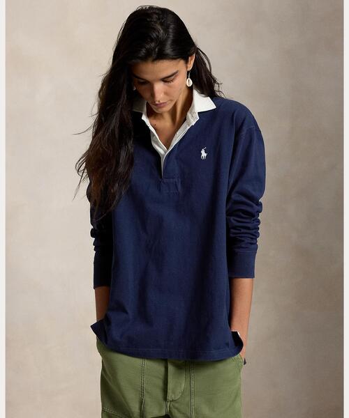 POLO RALPH LAUREN ラグビー シャツ オーバーサイズ コットン ラグビー シャツ（その他トップス）｜POLO