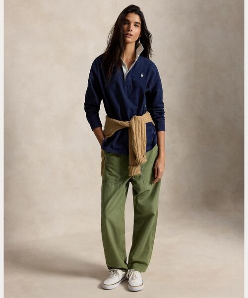 POLO RALPH LAUREN（ポロ ラルフ ローレン）の「オーバーサイズ コットン ラグビー シャツ（その他トップス・レディース・ブルー・L/M/S/XS）」の6枚目の写真
