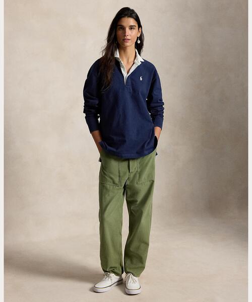 POLO RALPH LAUREN（ポロ ラルフ ローレン）の「オーバーサイズ コットン ラグビー シャツ（その他トップス・レディース・ブルー・L/M/S/XS）」の2枚目の写真