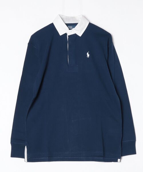 POLO RALPH LAUREN（ポロ ラルフ ローレン）の「オーバーサイズ コットン ラグビー シャツ（その他トップス・レディース・ブルー・L/M/S/XS）」の3枚目の写真