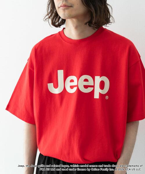 URBAN RESEARCH Sonny Label（アーバンリサーチサニーレーベル）の「JEEP ロゴショートスリーブTシャツ（Tシャツ/カットソー・メンズ・オフホワイト/チャコールグレー/レッド・LARGE/MEDIUM）」の6枚目の写真