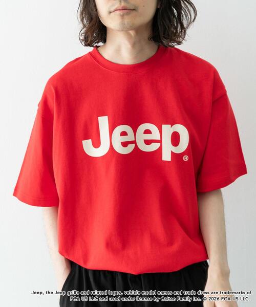 URBAN RESEARCH Sonny Label（アーバンリサーチサニーレーベル）の「JEEP ロゴショートスリーブTシャツ（Tシャツ/カットソー・メンズ・オフホワイト/チャコールグレー/レッド・LARGE/MEDIUM）」の7枚目の写真