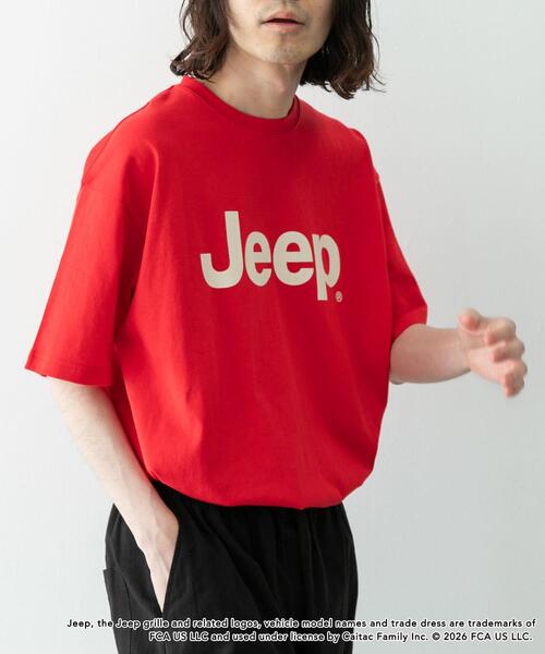 URBAN RESEARCH Sonny Label（アーバンリサーチサニーレーベル）の「JEEP ロゴショートスリーブTシャツ（Tシャツ/カットソー・メンズ・オフホワイト/チャコールグレー/レッド・LARGE/MEDIUM）」の9枚目の写真