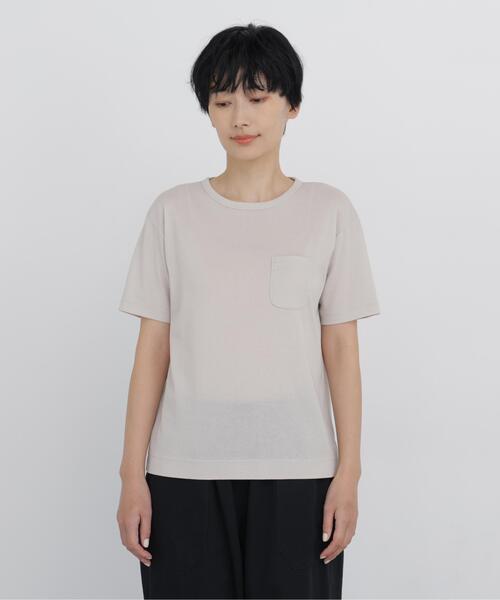 human woman(ヒューマンウーマン)の「◆【吸水速乾】コンパクトポケットTシャツ(Tシャツ/カットソー・レディース・ブラウン系その他/ベージュ/ブラック・MEDIUM)」の13枚目の写真