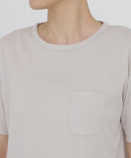 human woman(ヒューマンウーマン)の「◆【吸水速乾】コンパクトポケットTシャツ(Tシャツ/カットソー・レディース・ブラウン系その他/ベージュ/ブラック・MEDIUM)」の16枚目の写真