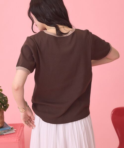 PENNEYS(ぺニーズ)の「【PENNEY'S】配色リンガーTシャツ(Tシャツ/カットソー・レディース・オレンジ/ブラウン・FREE)」の16枚目の写真