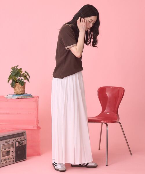 PENNEYS(ぺニーズ)の「【PENNEY'S】配色リンガーTシャツ(Tシャツ/カットソー・レディース・オレンジ/ブラウン・FREE)」の19枚目の写真