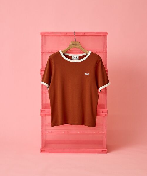 PENNEYS(ぺニーズ)の「【PENNEY'S】配色リンガーTシャツ(Tシャツ/カットソー・レディース・オレンジ/ブラウン・FREE)」の22枚目の写真