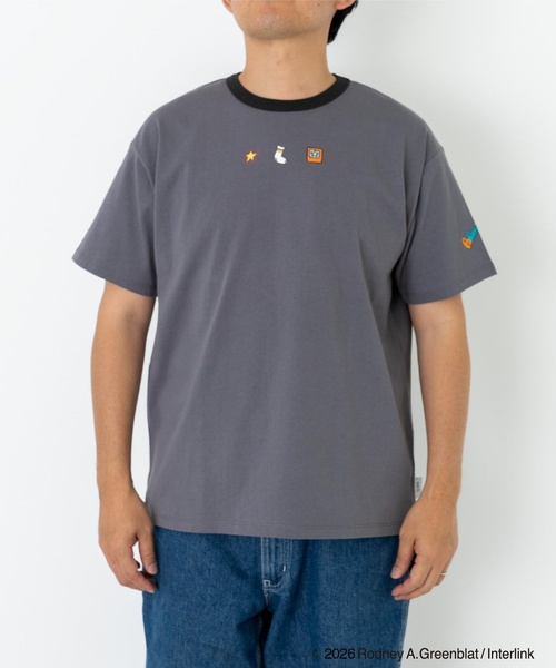 and D. petit main(アンドディープティマイン)の「【親子リンク】【パラッパラッパー】【DAD】リンガー配色半袖Tシャツ(Tシャツ/カットソー・レディース・チャコール/ピンク/ホワイト・F)」の6枚目の写真