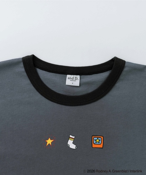 and D. petit main(アンドディープティマイン)の「【親子リンク】【パラッパラッパー】【DAD】リンガー配色半袖Tシャツ(Tシャツ/カットソー・レディース・チャコール/ピンク/ホワイト・F)」の10枚目の写真