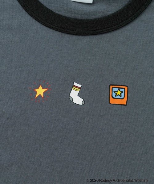 and D. petit main(アンドディープティマイン)の「【親子リンク】【パラッパラッパー】【DAD】リンガー配色半袖Tシャツ(Tシャツ/カットソー・レディース・チャコール/ピンク/ホワイト・F)」の13枚目の写真