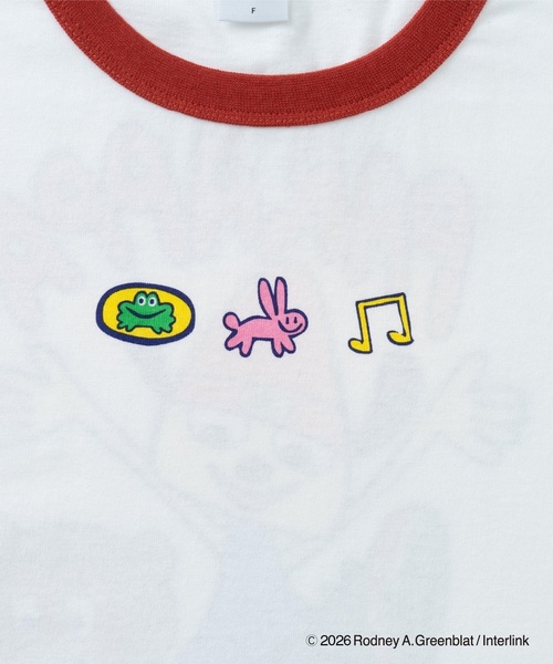 and D. petit main(アンドディープティマイン)の「【親子リンク】【パラッパラッパー】【DAD】リンガー配色半袖Tシャツ(Tシャツ/カットソー・レディース・チャコール/ピンク/ホワイト・F)」の16枚目の写真