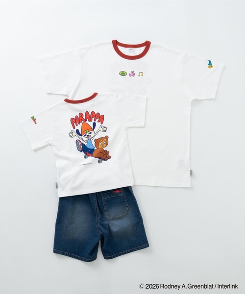 and D. petit main(アンドディープティマイン)の「【親子リンク】【パラッパラッパー】【DAD】リンガー配色半袖Tシャツ(Tシャツ/カットソー・レディース・チャコール/ピンク/ホワイト・F)」の19枚目の写真