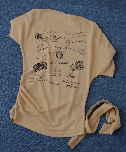 Ulysses(ユリシス)の「チョーカー付きオフショルロゴトップス(Tシャツ/カットソー・レディース・ホワイト/キャメル/グリーン・F)」の3枚目の写真