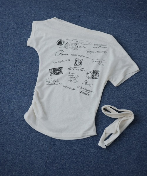 Ulysses(ユリシス)の「チョーカー付きオフショルロゴトップス(Tシャツ/カットソー・レディース・ホワイト/キャメル/グリーン・F)」の21枚目の写真