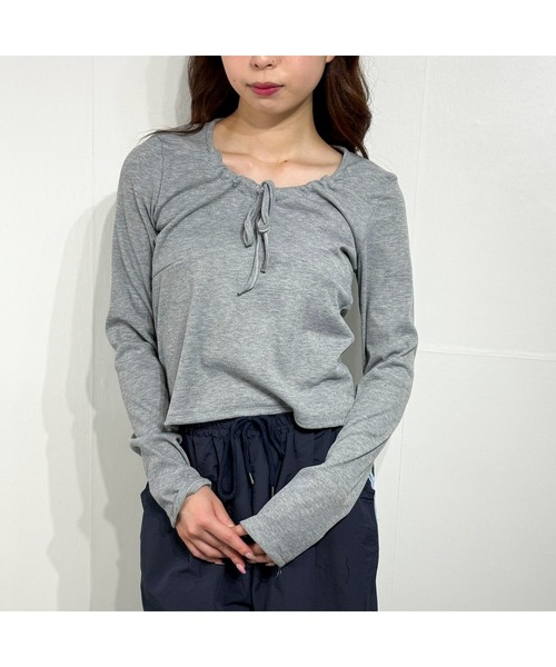 marcydorn（マーシードルン）の「うるふわガール リブリボンカットソー ロングTシャツ（Tシャツ/カットソー・レディース・ホワイト/ベージュ/グレー・S/M/L）」の16枚目の写真