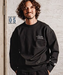mn3266-cursive embroidery washable long sleeve knit ウォッシャブルニット(1M26A180)
