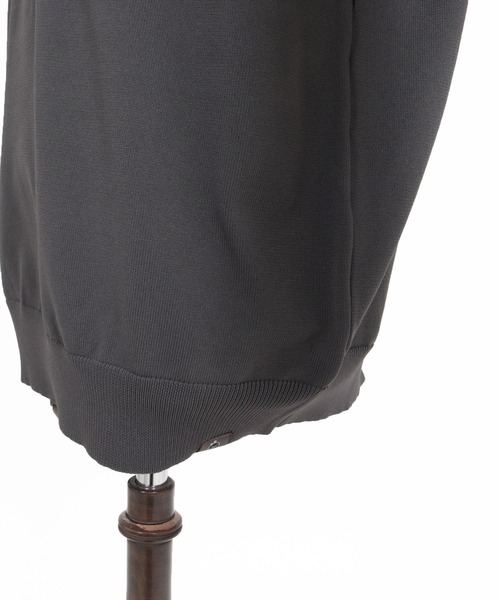 1minute 1second（ワンミニットワンセカンド）の「mn3266-cursive embroidery washable long sleeve knit ウォッシャブルニット(1M26A180)（ニット/セーター・メンズ・ブラック/チャコール・L/XL/S/M）」の4枚目の写真