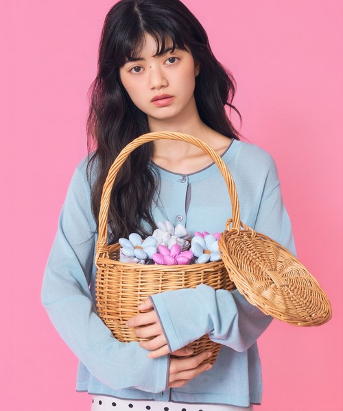 Casselini(キャセリーニ)の「Casselini(キャセリーニ)【assa×Casselini】Ohana Parasol お花パラソル(折りたたみ傘・レディース・ピンク/ブルー/イエロー・FREE)」の4枚目の写真