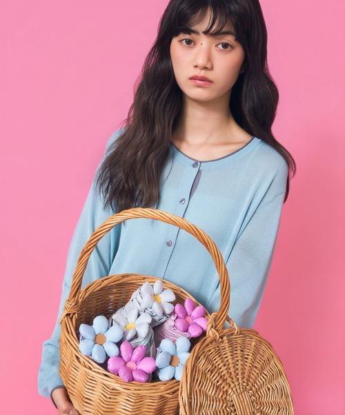 Casselini(キャセリーニ)の「Casselini(キャセリーニ)【assa×Casselini】Ohana Parasol お花パラソル(折りたたみ傘・レディース・ピンク/ブルー/イエロー・FREE)」の6枚目の写真
