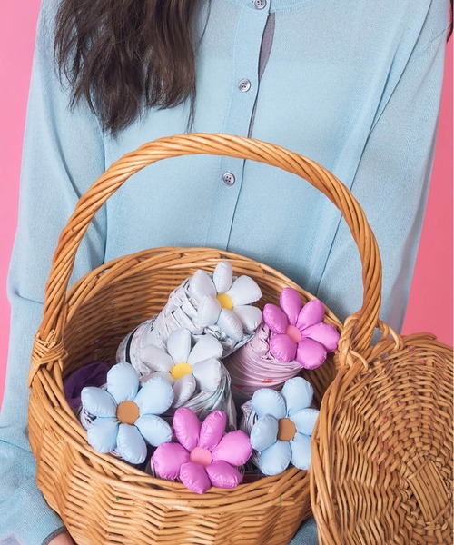 Casselini(キャセリーニ)の「Casselini(キャセリーニ)【assa×Casselini】Ohana Parasol お花パラソル(折りたたみ傘・レディース・ピンク/ブルー/イエロー・FREE)」の7枚目の写真