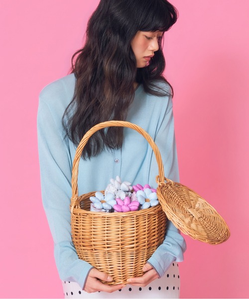 Casselini(キャセリーニ)の「Casselini(キャセリーニ)【assa×Casselini】Ohana Parasol お花パラソル(折りたたみ傘・レディース・ピンク/ブルー/イエロー・FREE)」の9枚目の写真