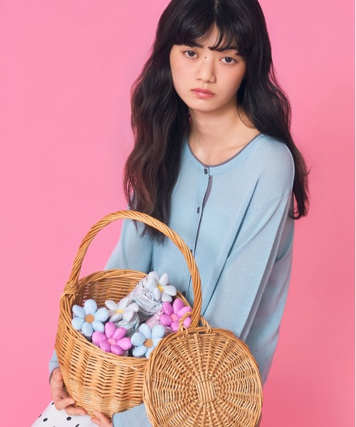 Casselini(キャセリーニ)の「Casselini(キャセリーニ)【assa×Casselini】Ohana Parasol お花パラソル(折りたたみ傘・レディース・ピンク/ブルー/イエロー・FREE)」の5枚目の写真