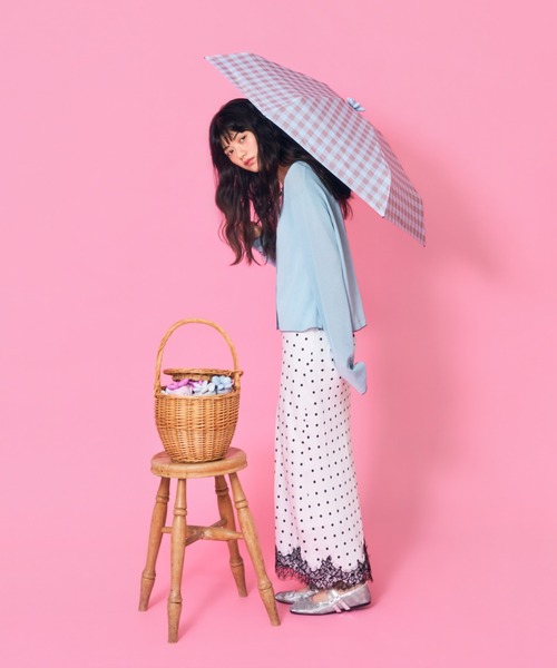 Casselini(キャセリーニ)の「Casselini(キャセリーニ)【assa×Casselini】Ohana Parasol お花パラソル(折りたたみ傘・レディース・ピンク/ブルー/イエロー・FREE)」の16枚目の写真