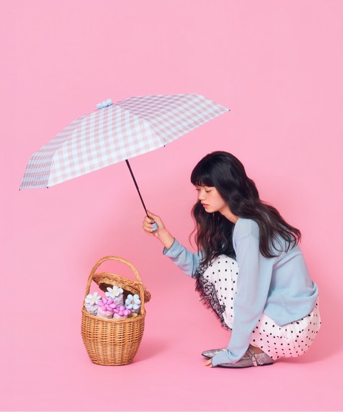 Casselini(キャセリーニ)の「Casselini(キャセリーニ)【assa×Casselini】Ohana Parasol お花パラソル(折りたたみ傘・レディース・ピンク/ブルー/イエロー・FREE)」の17枚目の写真