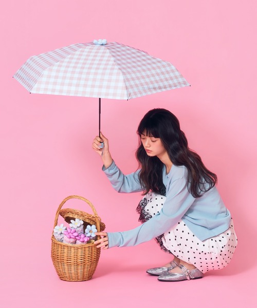 Casselini(キャセリーニ)の「Casselini(キャセリーニ)【assa×Casselini】Ohana Parasol お花パラソル(折りたたみ傘・レディース・ピンク/ブルー/イエロー・FREE)」の18枚目の写真