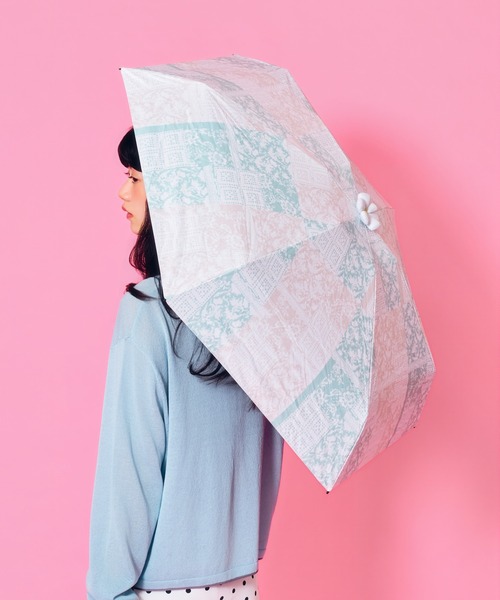 Casselini(キャセリーニ)の「Casselini(キャセリーニ)【assa×Casselini】Ohana Parasol お花パラソル(折りたたみ傘・レディース・ピンク/ブルー/イエロー・FREE)」の22枚目の写真
