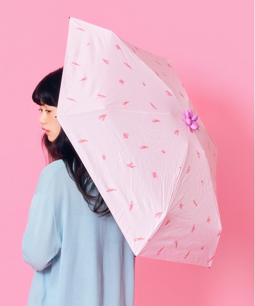 Casselini(キャセリーニ)の「Casselini(キャセリーニ)【assa×Casselini】Ohana Parasol お花パラソル(折りたたみ傘・レディース・ピンク/ブルー/イエロー・FREE)」の19枚目の写真