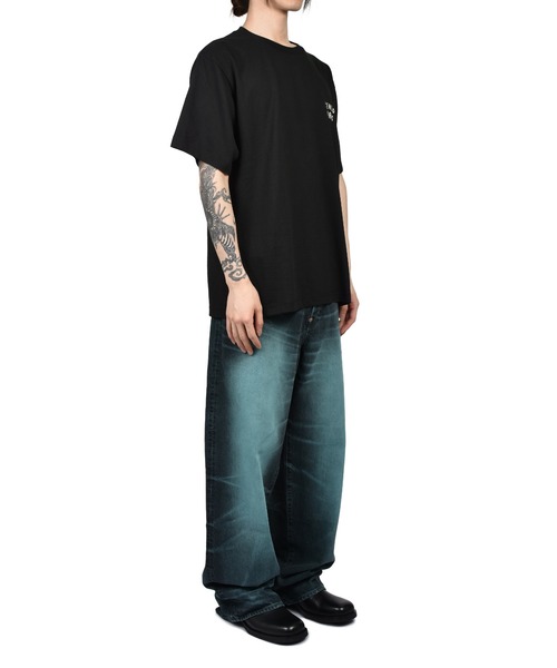 NUBIAN(ヌビアン)の「GOTS KENZO BOKE HEART OVERSIZE T-SHIRT(Tシャツ/カットソー・メンズ・ブラック・LARGE/SMALL/X-LARGE)」の5枚目の写真