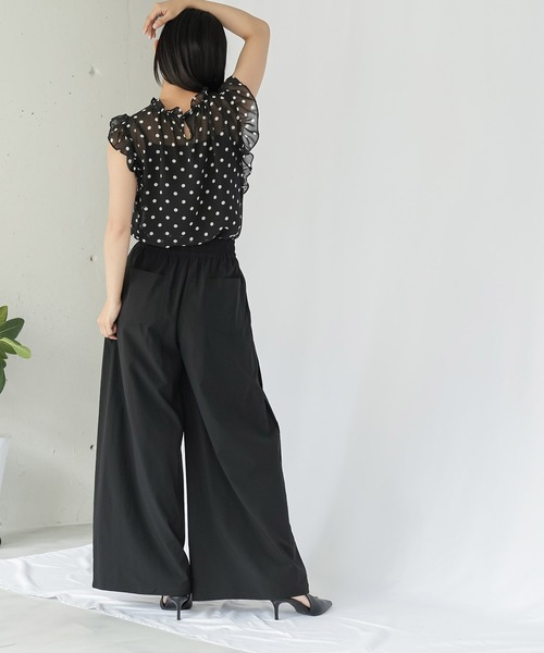 mili an deni(ミリアンデニ)の「ノースリーブドットシアーブラウス(シャツ/ブラウス・レディース・オフホワイト/ブラウン/ブラック・M)」の12枚目の写真