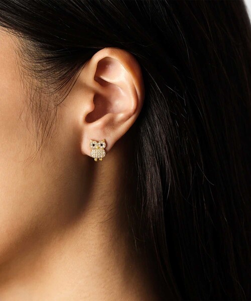 THE TOKYO(ザトウキョウ)の「【Bijou de M/ビジュードエム】Owl Earring/イヤリング(イヤリング・レディース・ゴールド・FREE)」の2枚目の写真