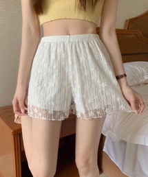 スカートにぴったり◎透け感防止レースパンツ