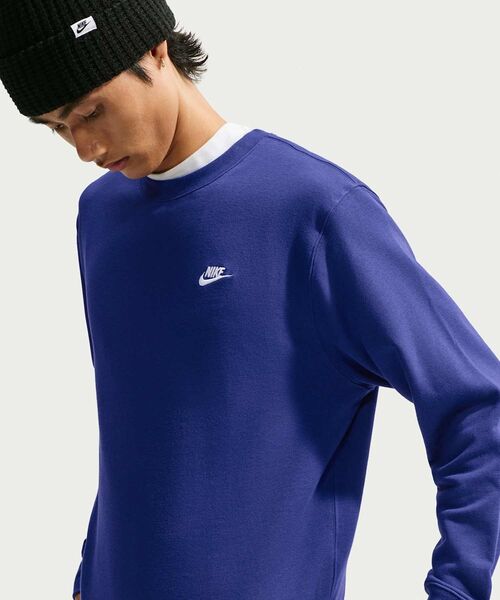 NIKE(ナイキ)の「ナイキ クラブ メンズ フレンチ テリー クルー / Nike Club Men's French Terry Crew FN3889-455 Deep Royal Blue(スウェット・メンズ・ロイヤルブルー・XL/M/2XL/L/S)」の1枚目の写真