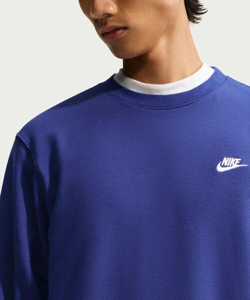 NIKE(ナイキ)の「ナイキ クラブ メンズ フレンチ テリー クルー / Nike Club Men's French Terry Crew FN3889-455 Deep Royal Blue(スウェット・メンズ・ロイヤルブルー・XL/M/2XL/L/S)」の3枚目の写真