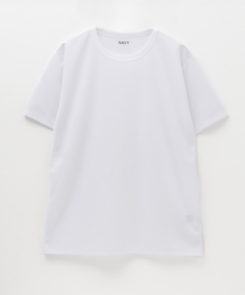 NAVY(ネイビー)の「【NAVY/ネイビー】速乾性能・抗菌防臭加工 倍速ドライ ジョーゼットTシャツ メンズ(Tシャツ/カットソー・メンズ・ブラック/ブルー/チャコールグレー/オフホワイト・M/S/XL)」の2枚目の写真
